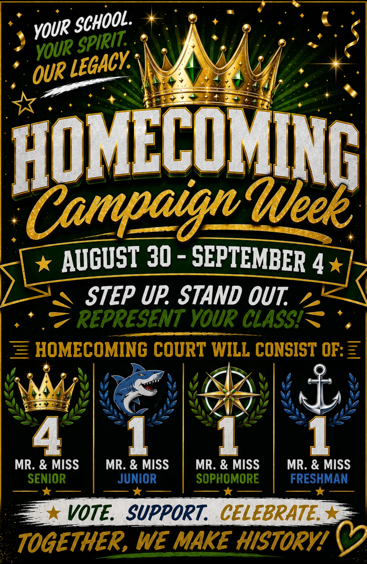 Flyer for HMMA homecoming campaign week